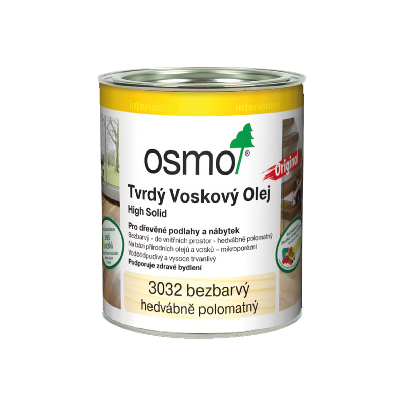 3032 Tvrdý voskový olej, hedvábný polomat 0,375 l